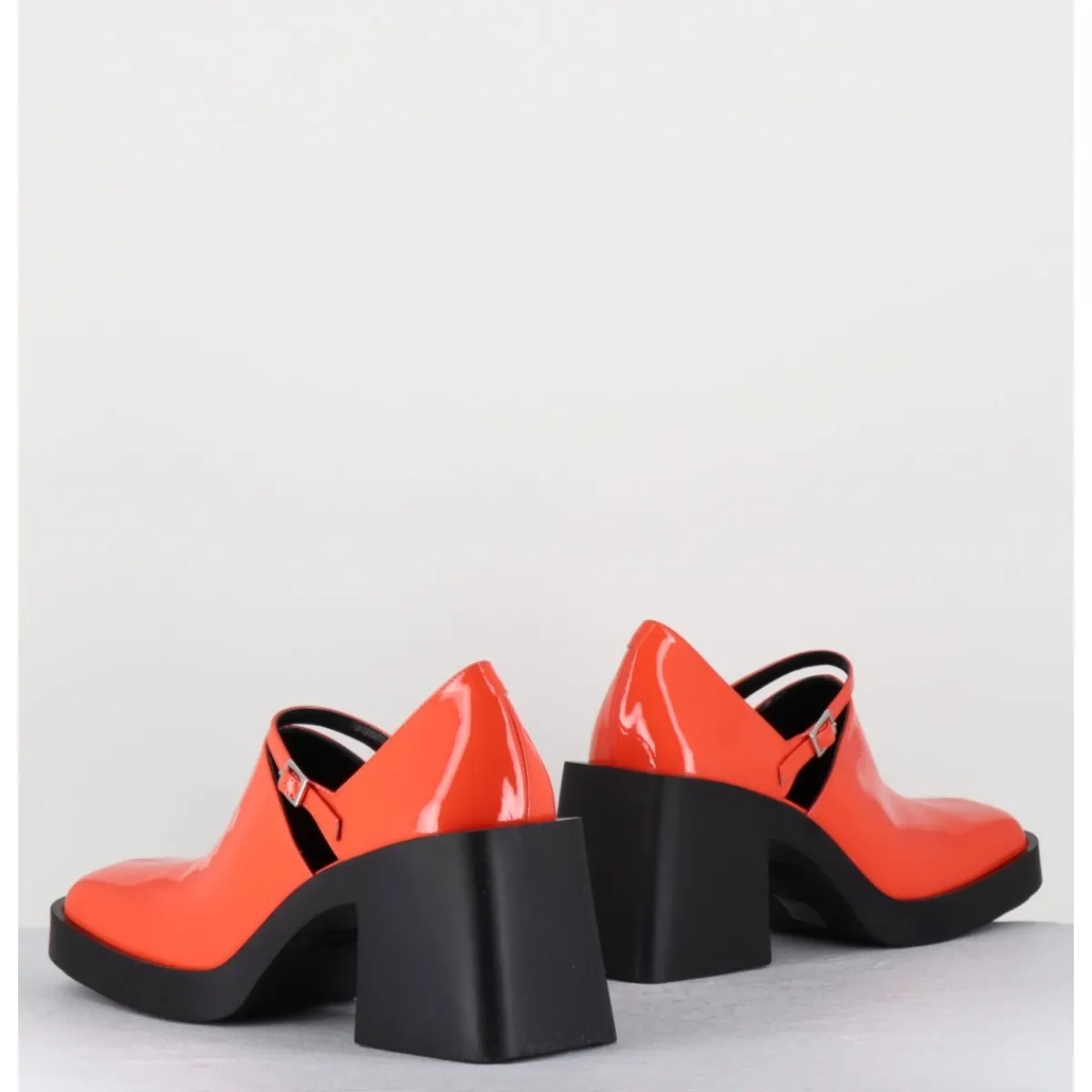 Chaussures^JUSTINE CLENQUET 90s Mary-Jane en cuir vernis - KIM PATENT ORANGE