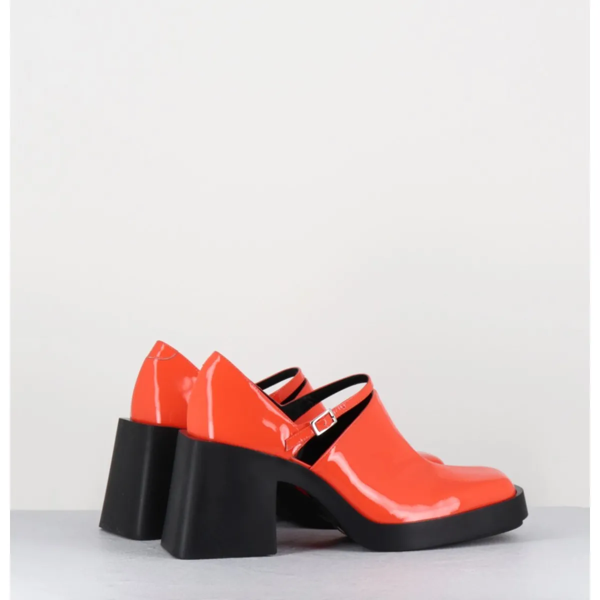 Chaussures^JUSTINE CLENQUET 90s Mary-Jane en cuir vernis - KIM PATENT ORANGE