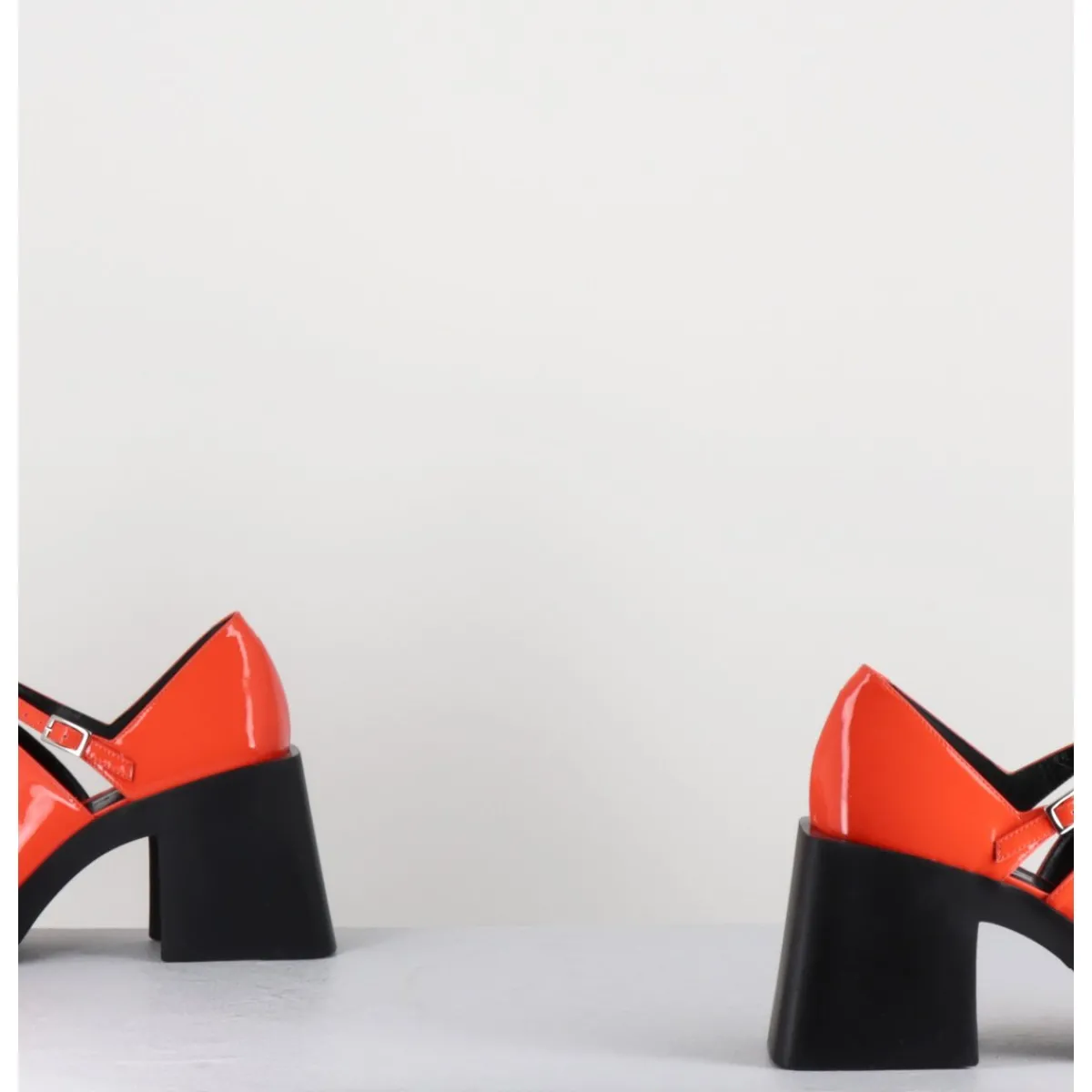 Chaussures^JUSTINE CLENQUET 90s Mary-Jane en cuir vernis - KIM PATENT ORANGE