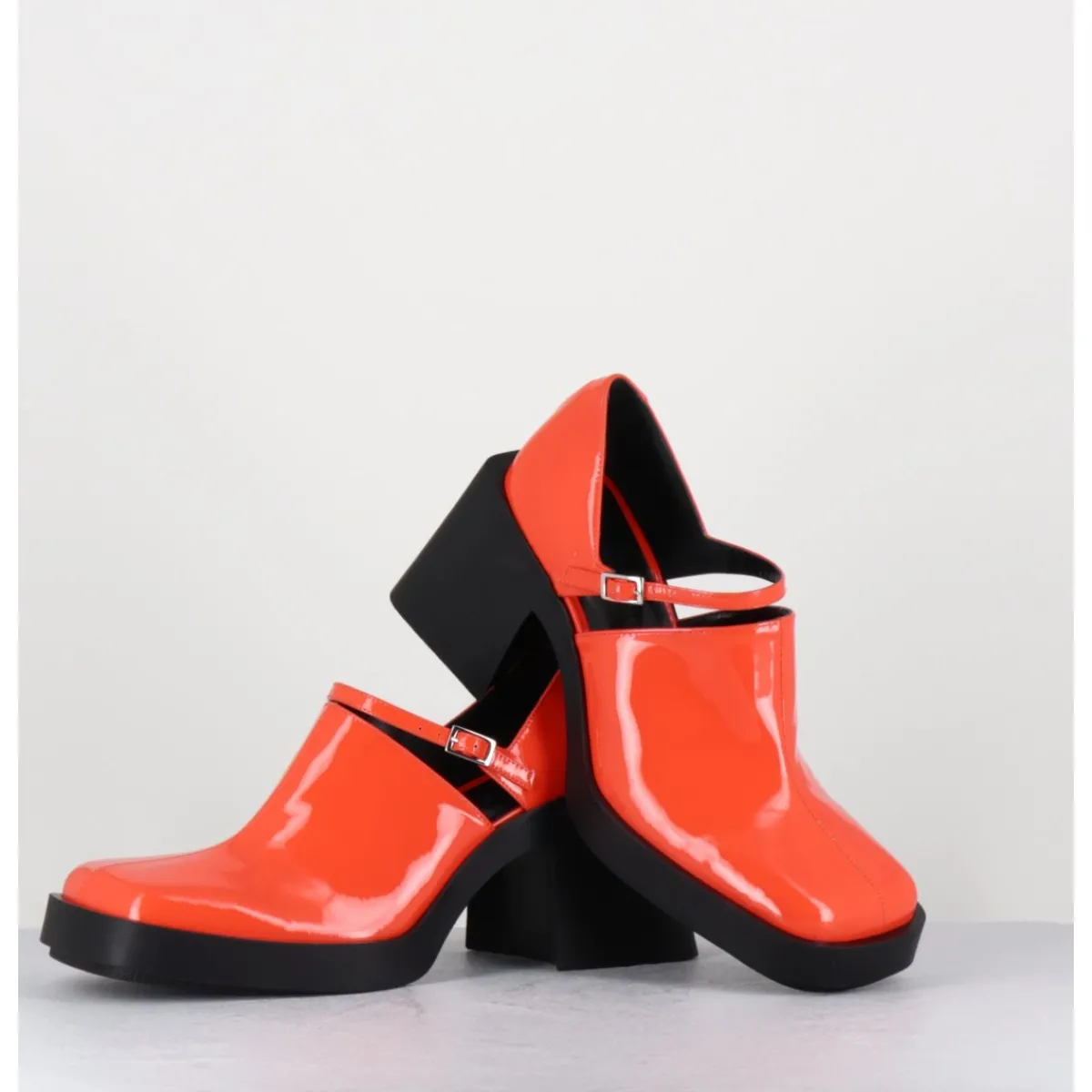 Chaussures^JUSTINE CLENQUET 90s Mary-Jane en cuir vernis - KIM PATENT ORANGE