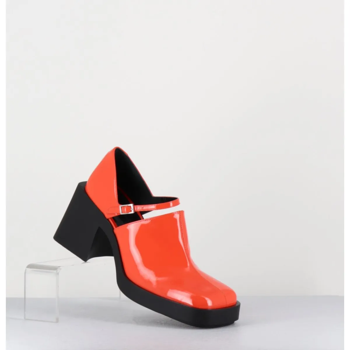 Chaussures^JUSTINE CLENQUET 90s Mary-Jane en cuir vernis - KIM PATENT ORANGE