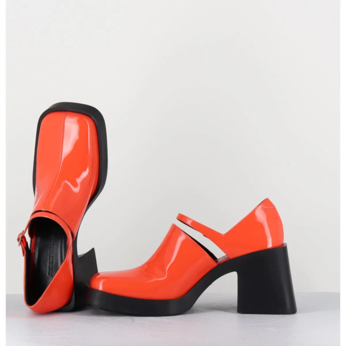 Chaussures^JUSTINE CLENQUET 90s Mary-Jane en cuir vernis - KIM PATENT ORANGE
