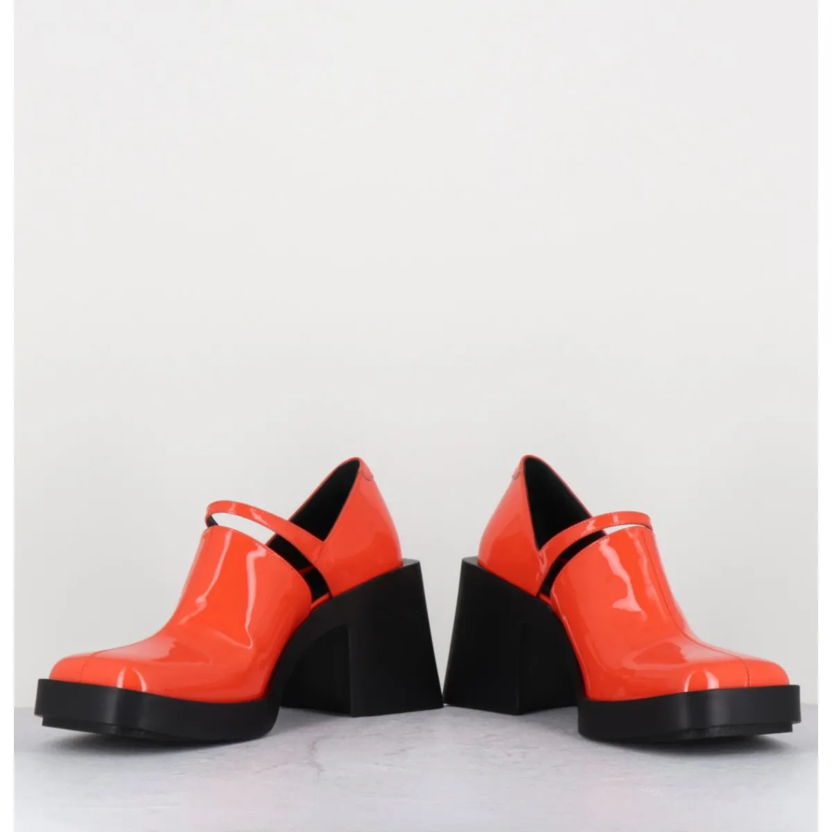 Chaussures^JUSTINE CLENQUET 90s Mary-Jane en cuir vernis - KIM PATENT ORANGE