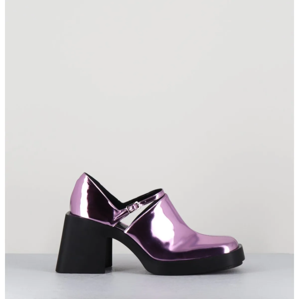 Chaussures^JUSTINE CLENQUET 90s Mary-Jane miroir - KIM METALLIC PINK ROSE