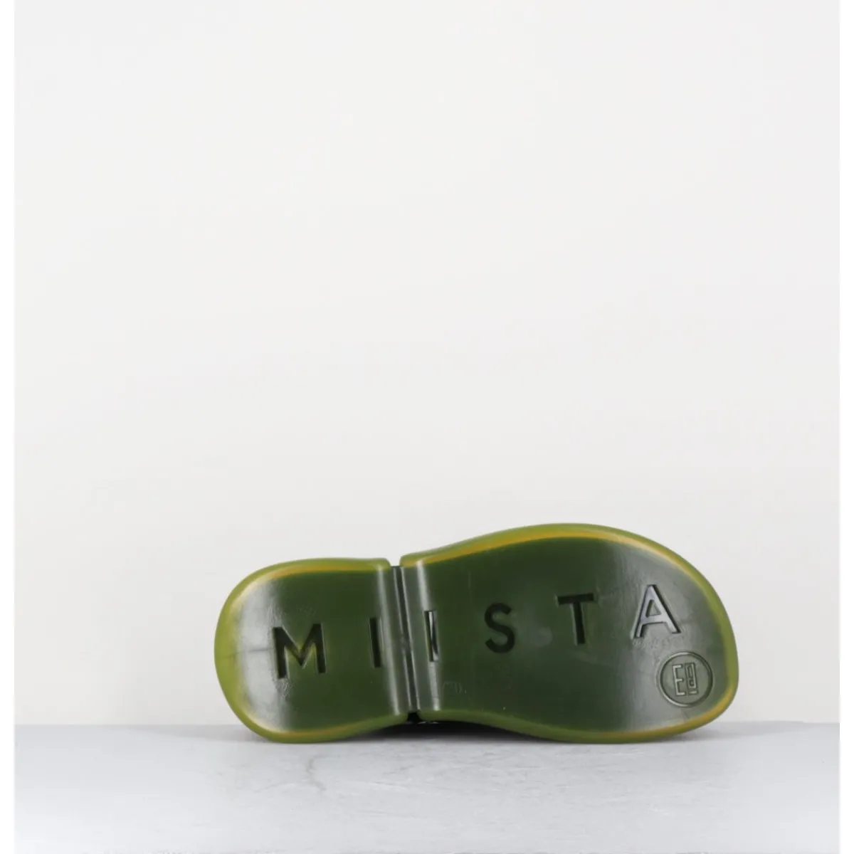 Plateformes^E8 BY MIISTA Sabots 90s compensées cuir & bubble rubber jaune - BRIETTA BLACK MULE NOIR
