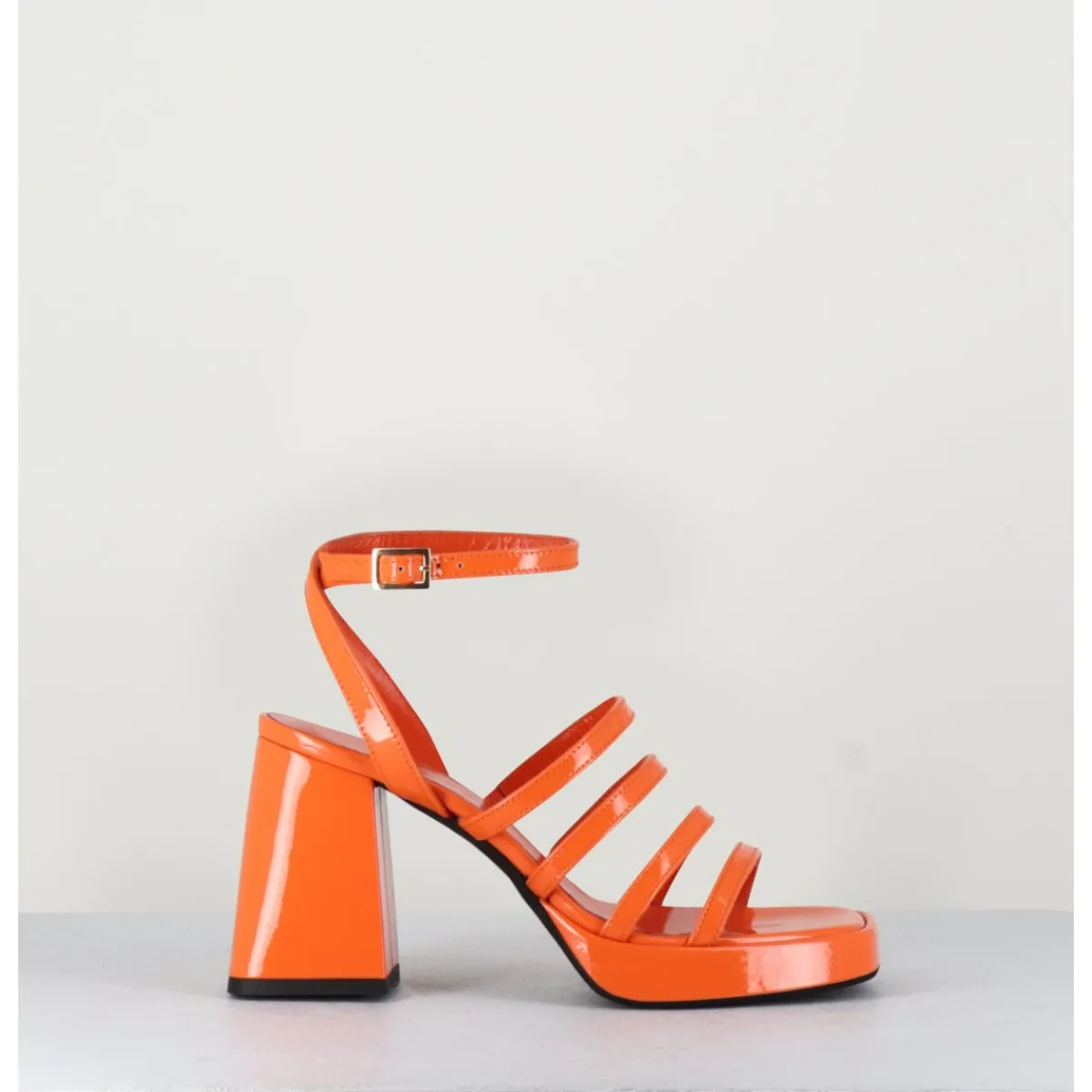 Plateformes^GARRICE LAB Sandales à plateforme multi-brides vernis - SUN VERNICE ARANCIO ORANGE
