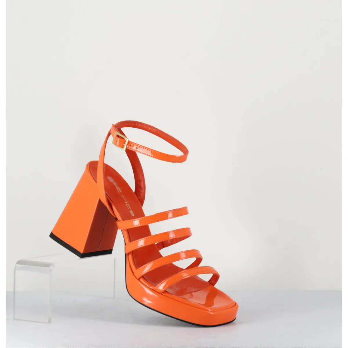 Plateformes^GARRICE LAB Sandales à plateforme multi-brides vernis - SUN VERNICE ARANCIO ORANGE