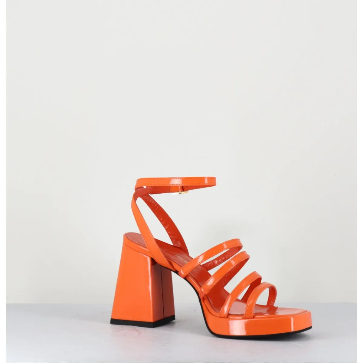 Plateformes^GARRICE LAB Sandales à plateforme multi-brides vernis - SUN VERNICE ARANCIO ORANGE