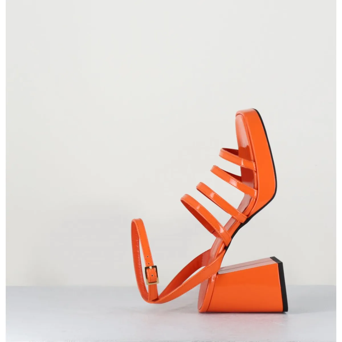 Plateformes^GARRICE LAB Sandales à plateforme multi-brides vernis - SUN VERNICE ARANCIO ORANGE