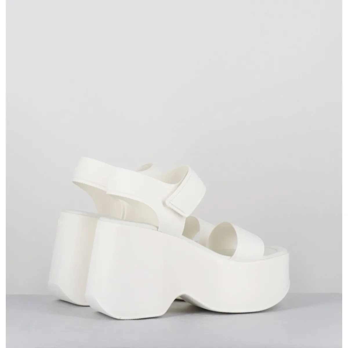 Plateformes^VIC MATIE Sandales compensées en cuir & gomme s - 1E1166D RUBBY OSSO BLANC