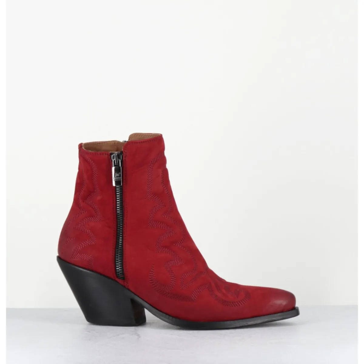 Boots | Santiags^JO GHOST Santiags en daim s surpiqures traditionnelles - 4916 KATHY RED ROUGE