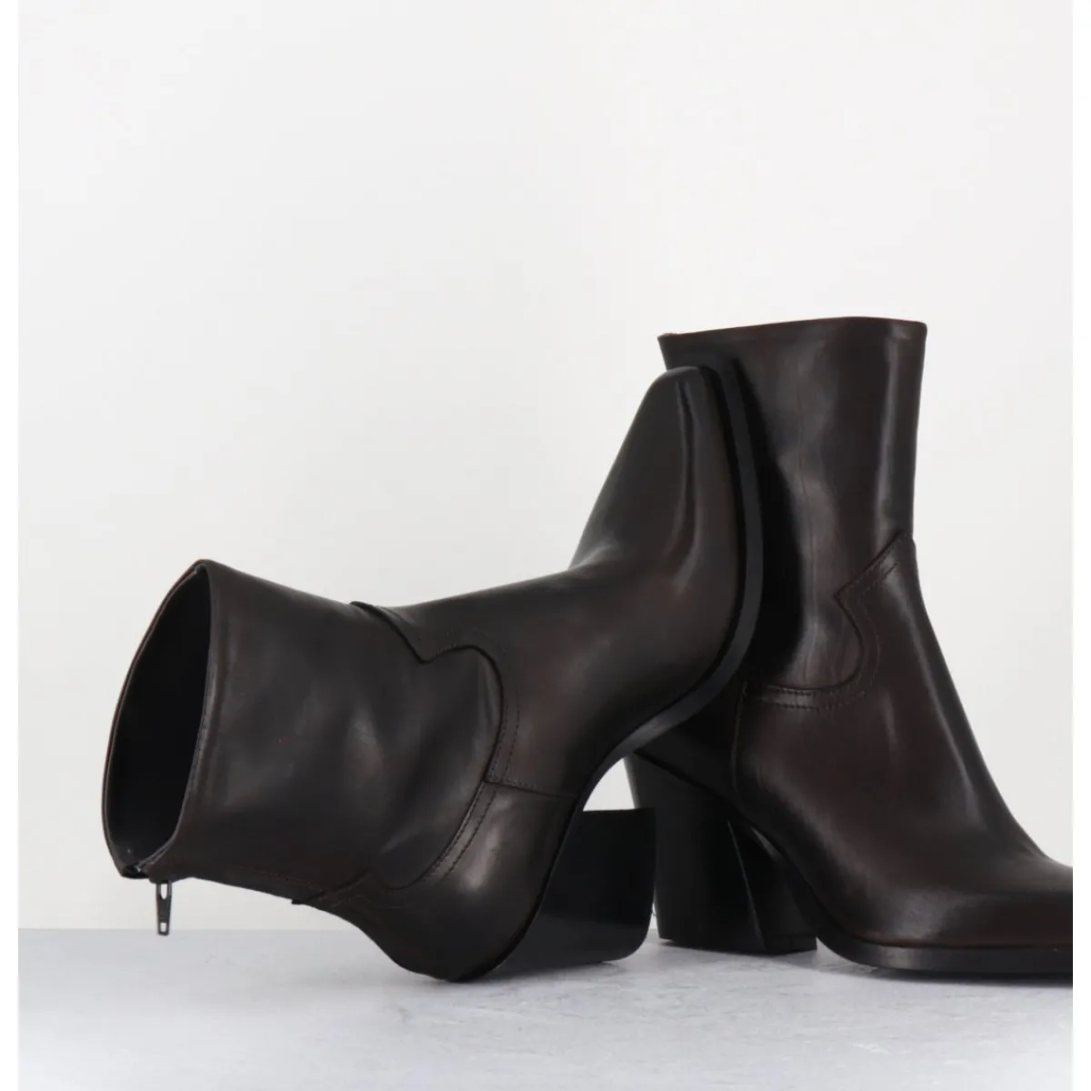 Boots | Santiags^GARRICE LAB Santiags talon haut en cuir souple - DESA24 FULAR T MORO MARRON