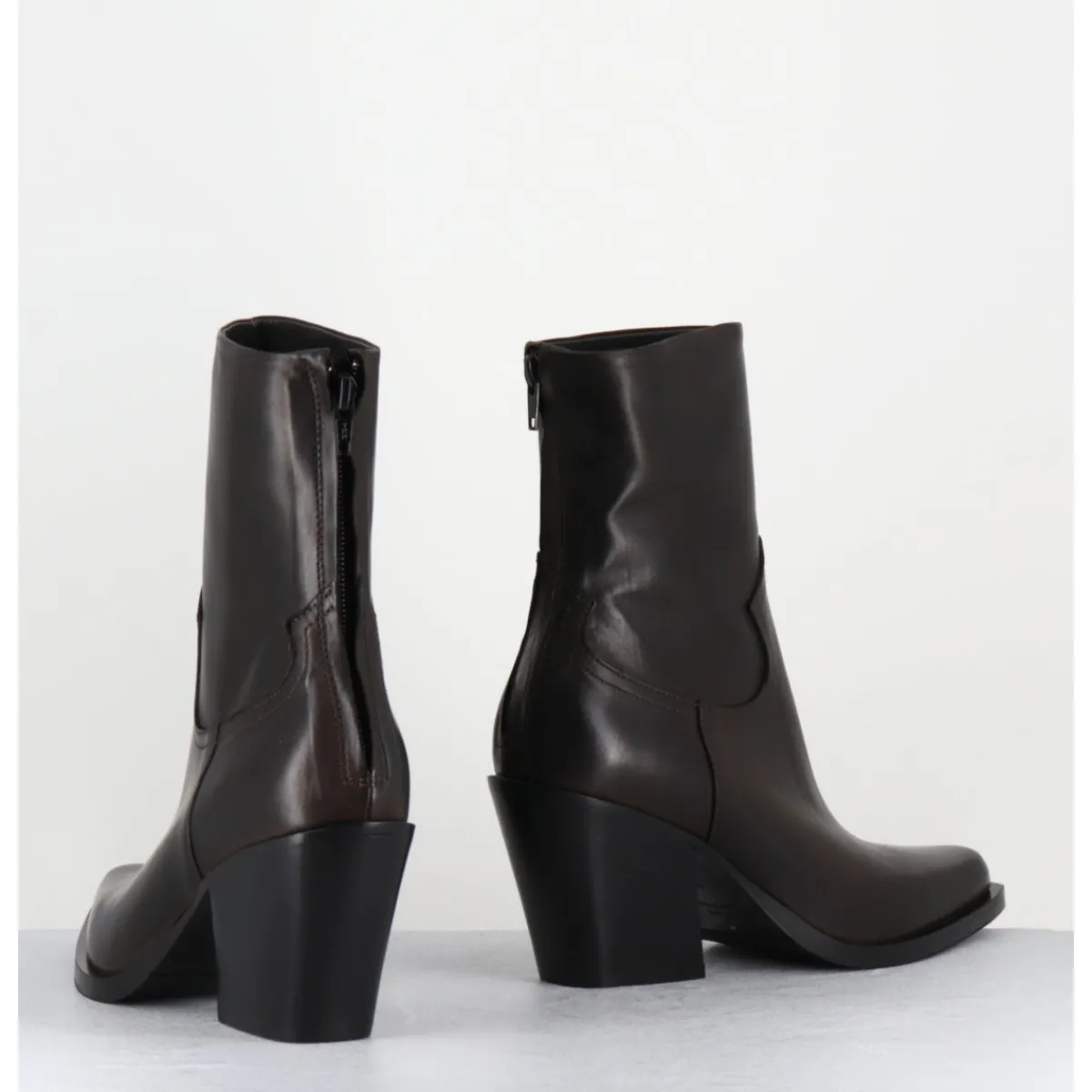 Boots | Santiags^GARRICE LAB Santiags talon haut en cuir souple - DESA24 FULAR T MORO MARRON