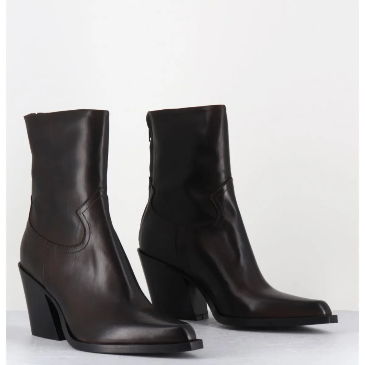 Boots | Santiags^GARRICE LAB Santiags talon haut en cuir souple - DESA24 FULAR T MORO MARRON
