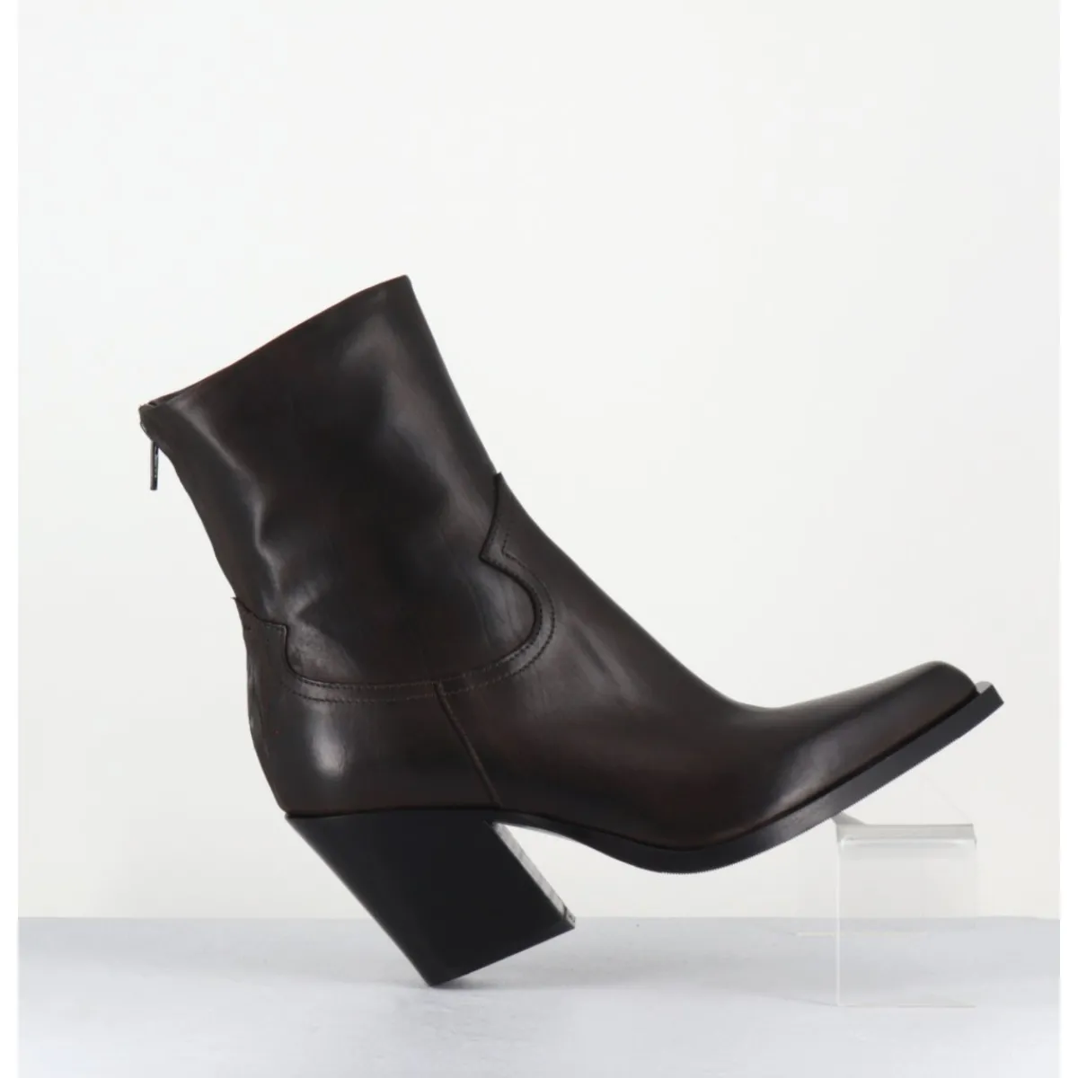 Boots | Santiags^GARRICE LAB Santiags talon haut en cuir souple - DESA24 FULAR T MORO MARRON