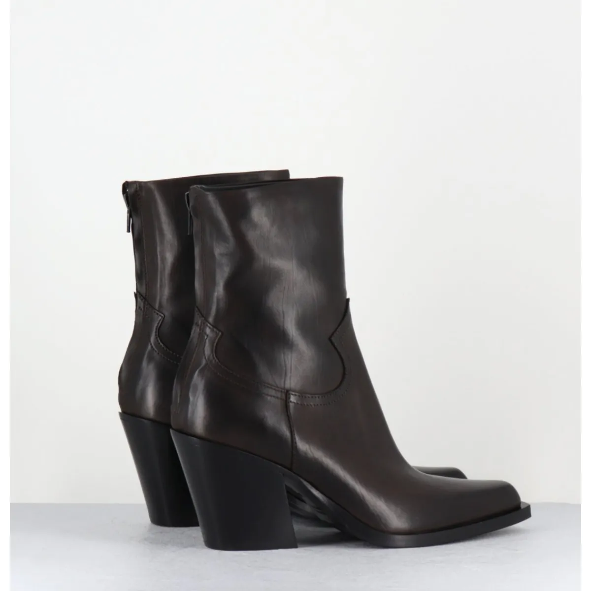 Boots | Santiags^GARRICE LAB Santiags talon haut en cuir souple - DESA24 FULAR T MORO MARRON
