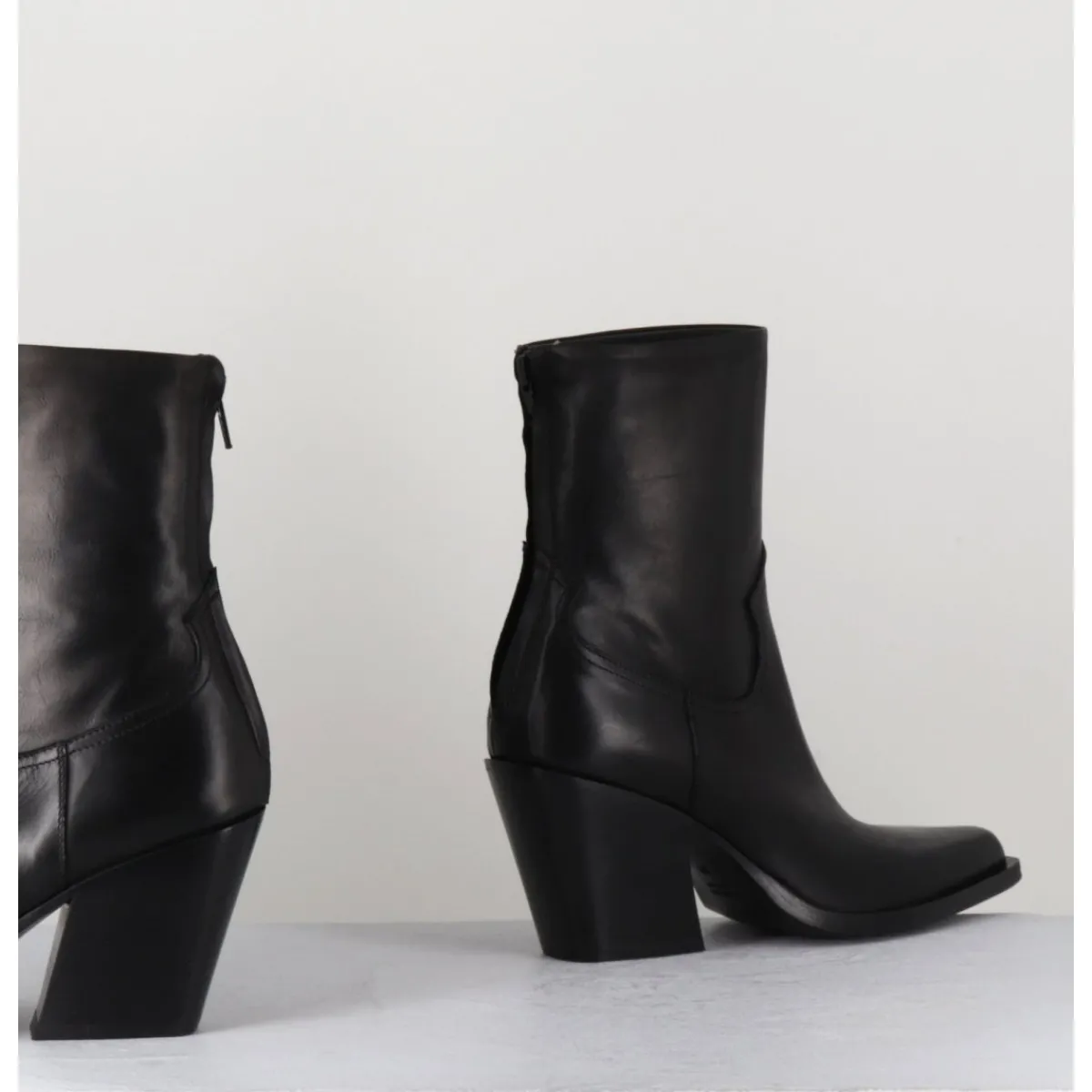 Boots | Santiags^GARRICE LAB Santiags talon haut en cuir souple - DESI24 FULAR NERO NOIR