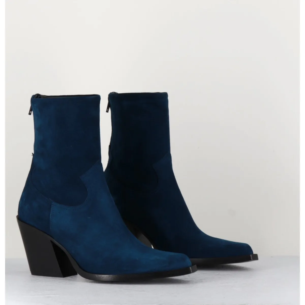 Boots | Santiags^GARRICE LAB Santiags talon haut en daim - DESI CHELIN BLU BLEU