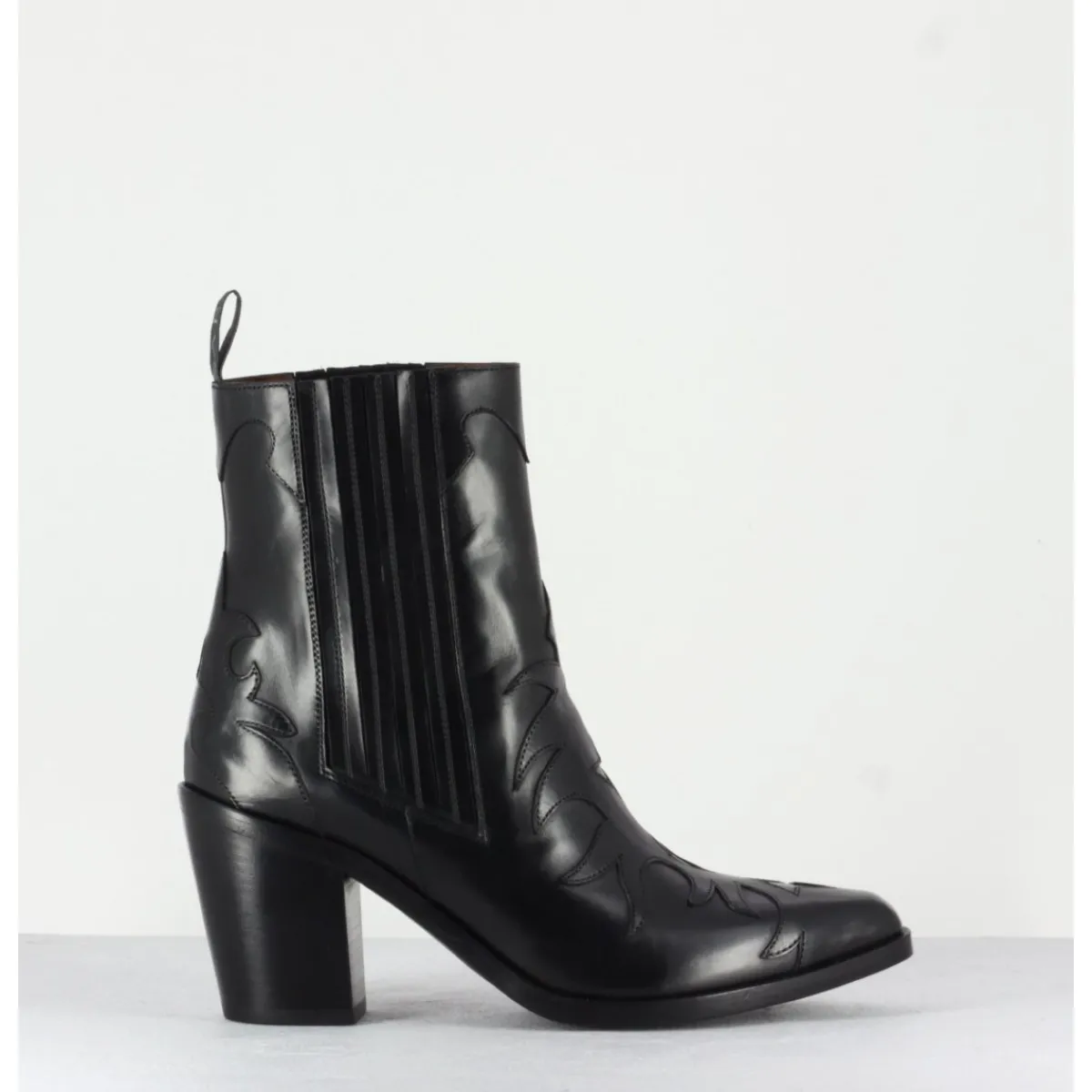 Boots | Santiags^SARTORE - Bottines santiags en cuir SR3265 NOIR