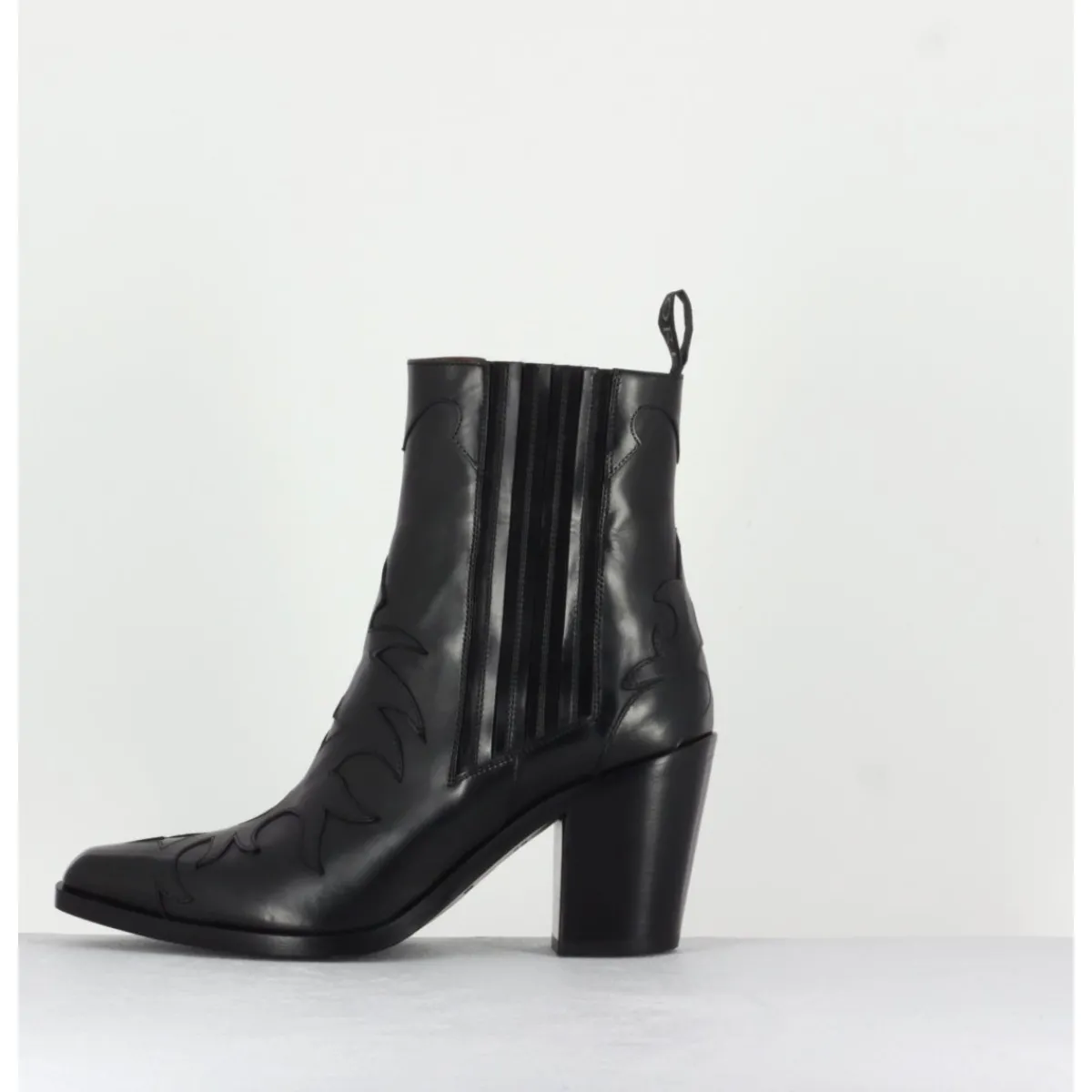 Boots | Santiags^SARTORE - Bottines santiags en cuir SR3265 NOIR