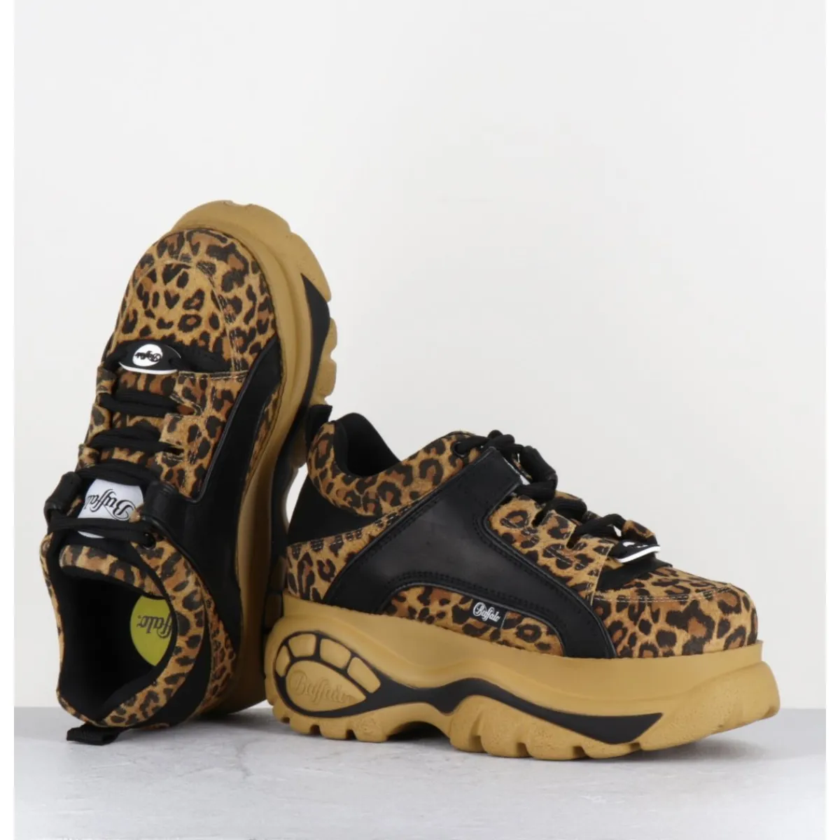 Sneakers^BUFFALO LONDON Sneakers cuir imprimé léopard à plateforme Buffalo Original - 1339 LEO BEIGE LEOPARD