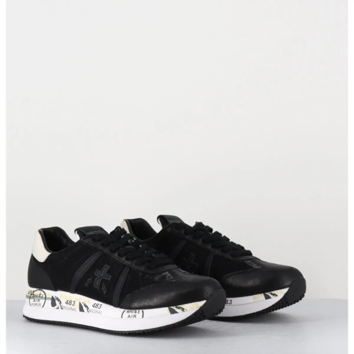 Sneakers^PREMIATA Sneakers double semelle en cuir & toile s - CONNY 4821 NOIR