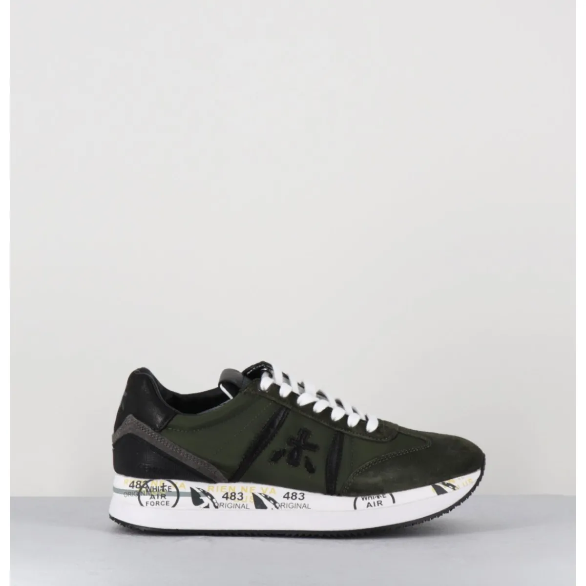 Sneakers^PREMIATA Sneakers double semelle toile khaki - CONNY 6495