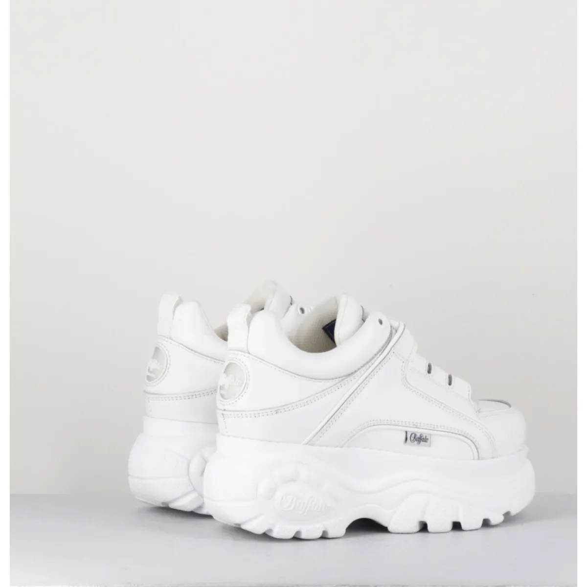 Sneakers^BUFFALO LONDON Sneakers en cuir lisse à plateforme Buffalo Original - 1339 WHITE BLANC