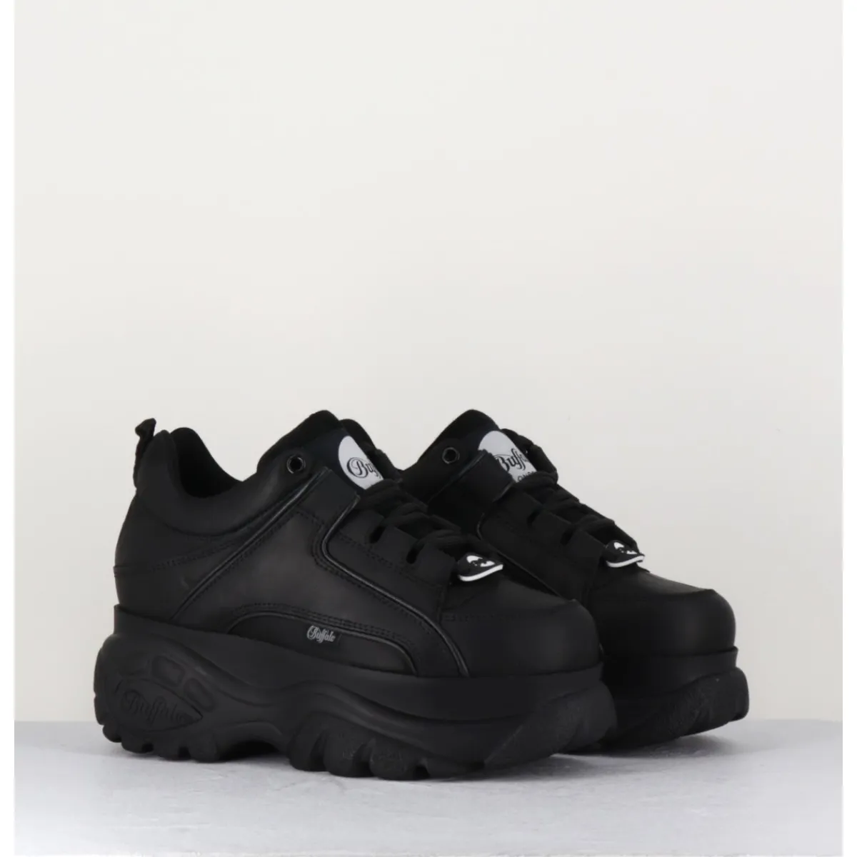 Sneakers^BUFFALO LONDON Sneakers en cuir à plateforme Buffalo Original - 1339N BLACK NOIR