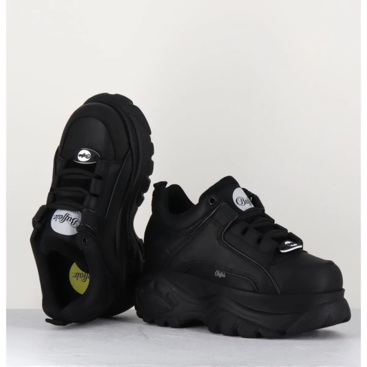 Sneakers^BUFFALO LONDON Sneakers en cuir à plateforme Buffalo Original - 1339N BLACK NOIR