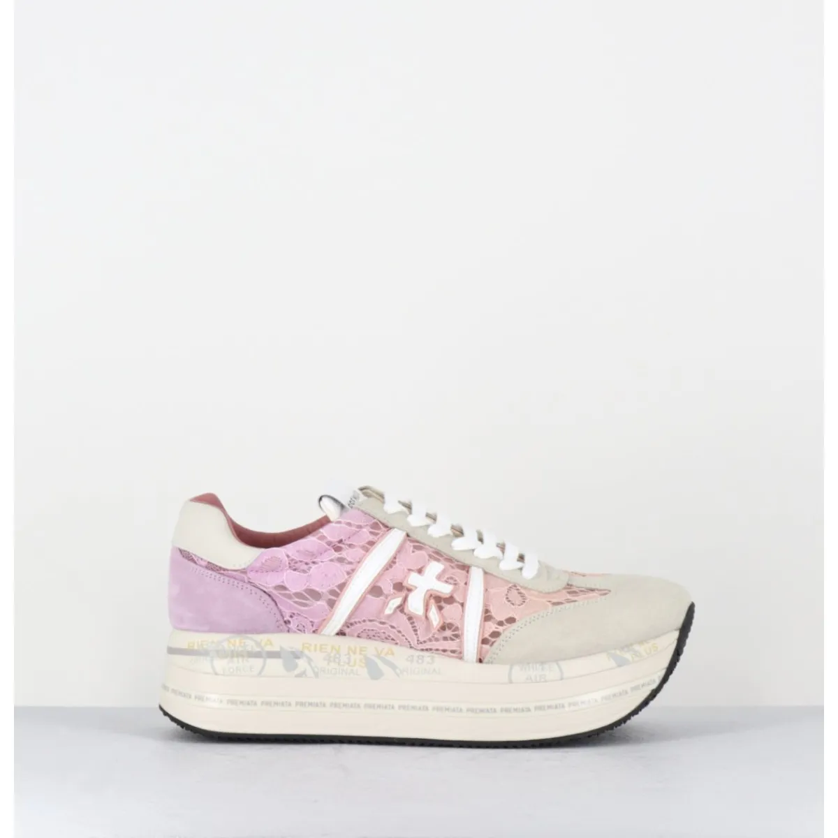 Sneakers^PREMIATA Sneakers en dentelle semelle compensée - BETH 6713 ROSE