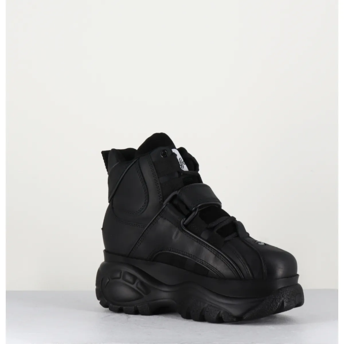 Sneakers^BUFFALO LONDON Sneakers hautes à plateforme Buffalo Original cuir - 1348 NOIR
