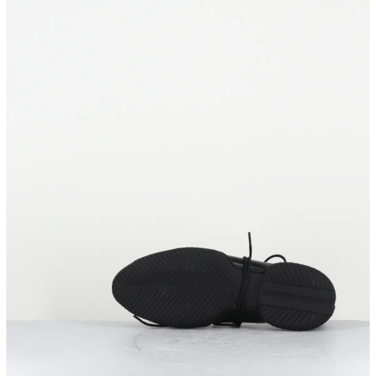 Chaussures | Ballerines^MIISTA Sneakers longs lacets cuir surpiqûres beiges - PRUDENCE BLACK LACE NOIR
