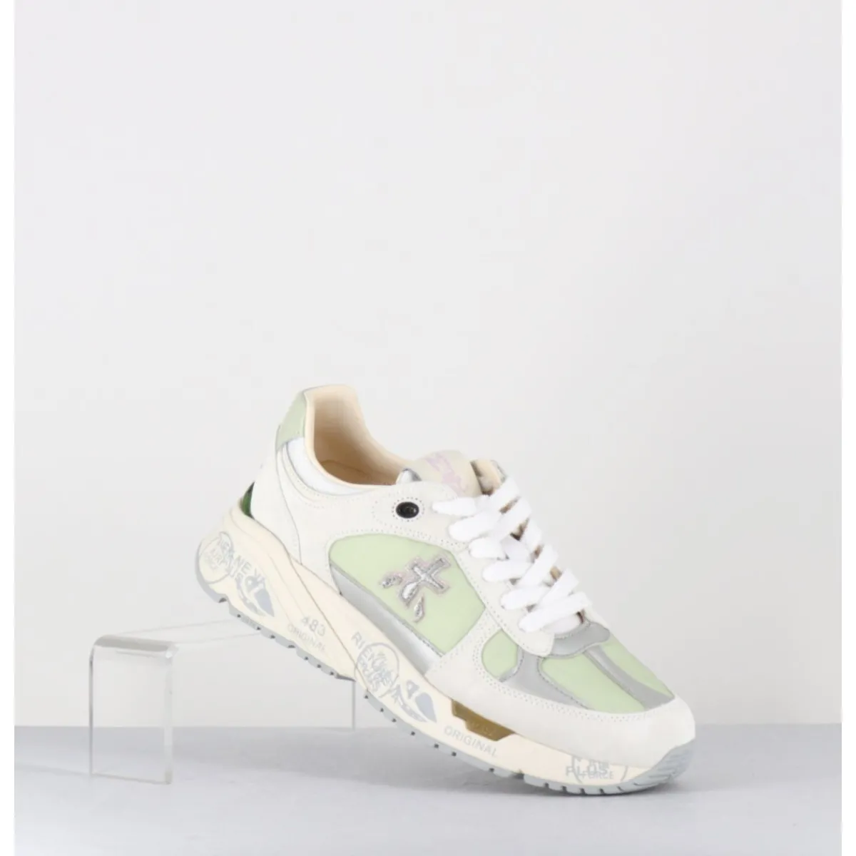 Sneakers^PREMIATA Sneakers 90s en cuir & toile e semelle épaisse -MASED 6674 VERT