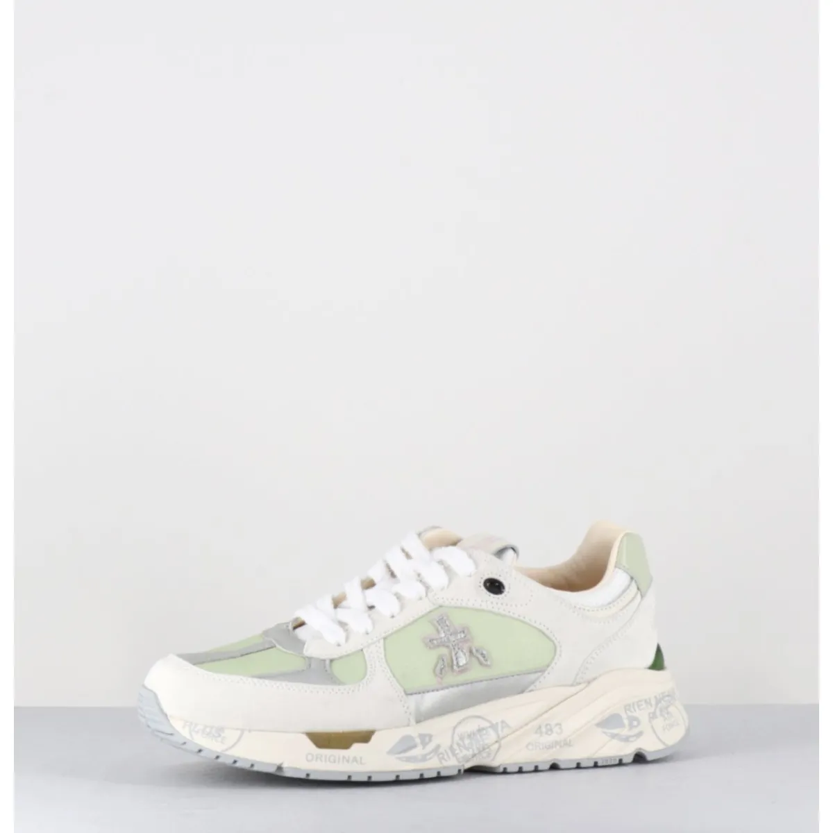 Sneakers^PREMIATA Sneakers 90s en cuir & toile e semelle épaisse -MASED 6674 VERT
