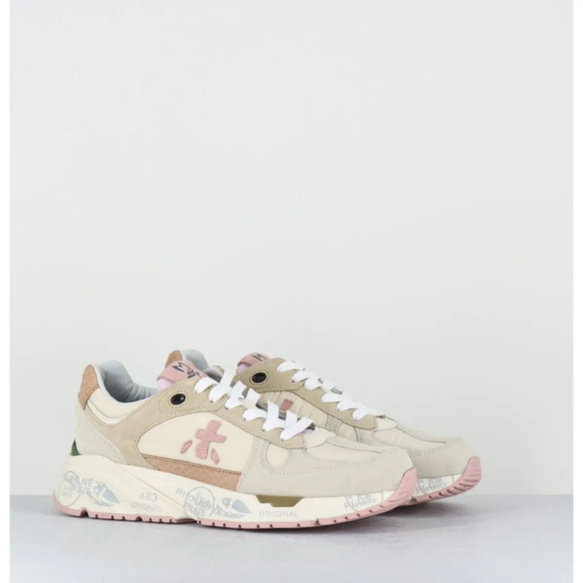 Sneakers^PREMIATA Sneakers 90s en cuir semelle épaisse - MASED 6257G BEIGE