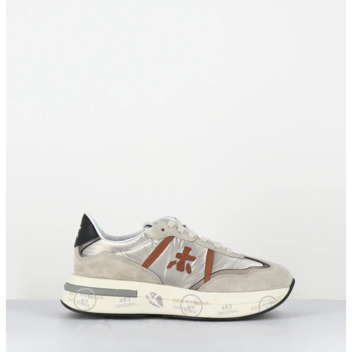 Sneakers^PREMIATA Sneakers ultra légère cuir & toile beige - CASSIE 6470 GRIS