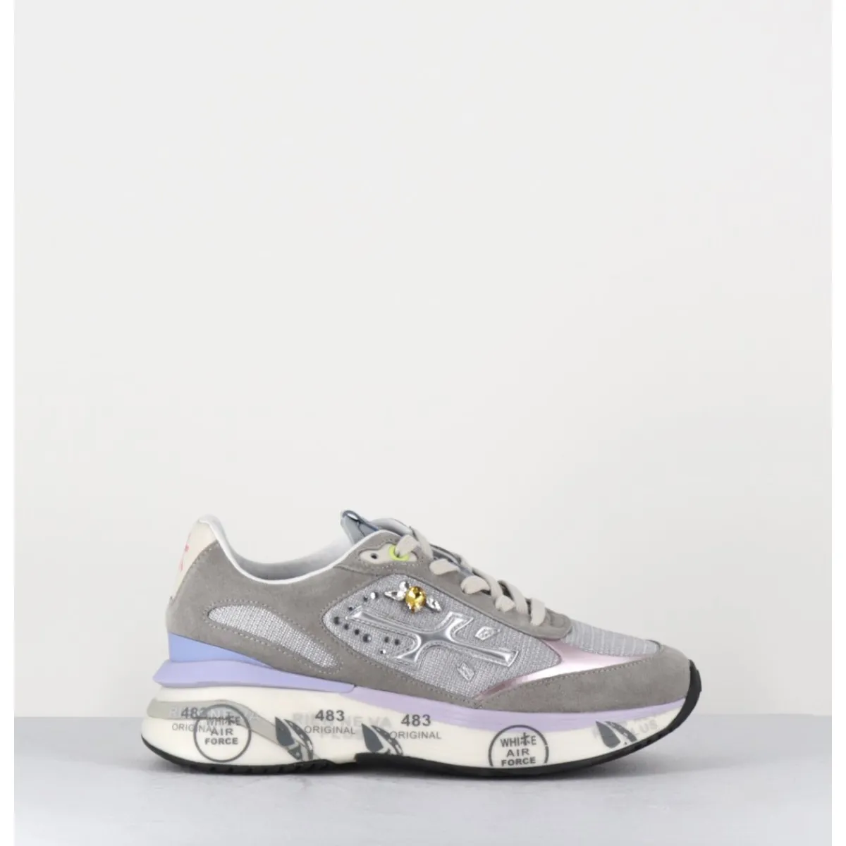 Sneakers^PREMIATA Sneakers ultra light daim / toile & bijoux - MOERUND 6440 GRIS