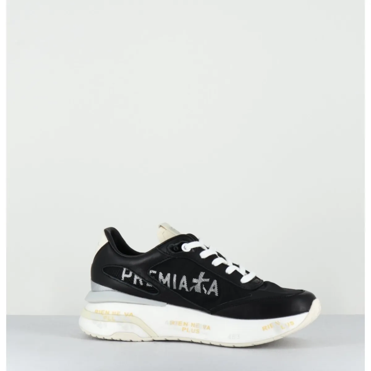 Sneakers^PREMIATA Sneakers ultra light toile & cuir argent - MOERUND 6733 NOIR