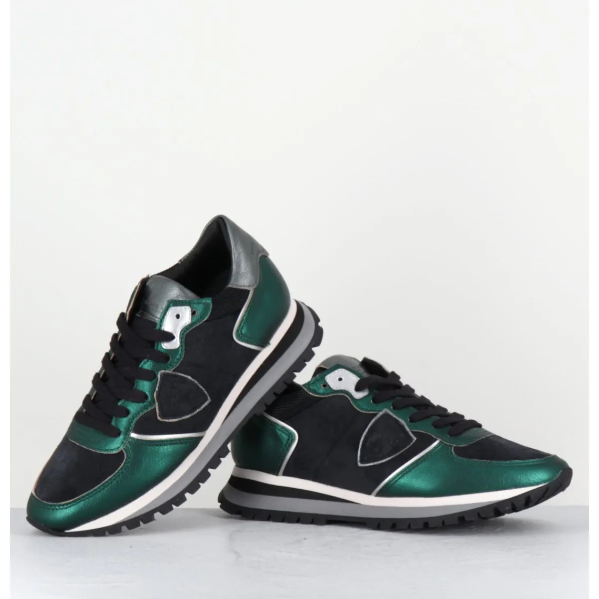 Sneakers^PHILIPPE MODEL TRPX LOW NOIR VERT